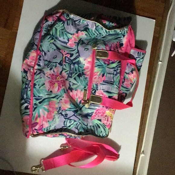 Lilly Pulitzer Palm Packable Weekender Tote Bag - Picture 3 of 10